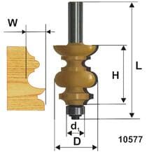 Фреза кромочная фигурная d38.1*Н38*12