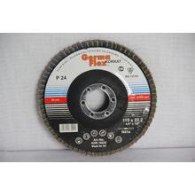 Круг лепестковый тарельчатый d115/22,2 А24 (плоский) (корунд)