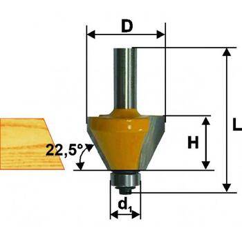 Фреза кромочная конусная d50.8*Н27*45°*8 (dподшипника=12.7)