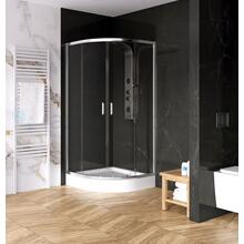 Душевая кабина Suvia 90x90 см полукруглая с душевым поддоном хром/прозрачным стеклом ZS-0002