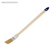 Кисть радиаторная ТУНДРА, 2.5, 63мм, натуральная щетина, деревянная рукоятка